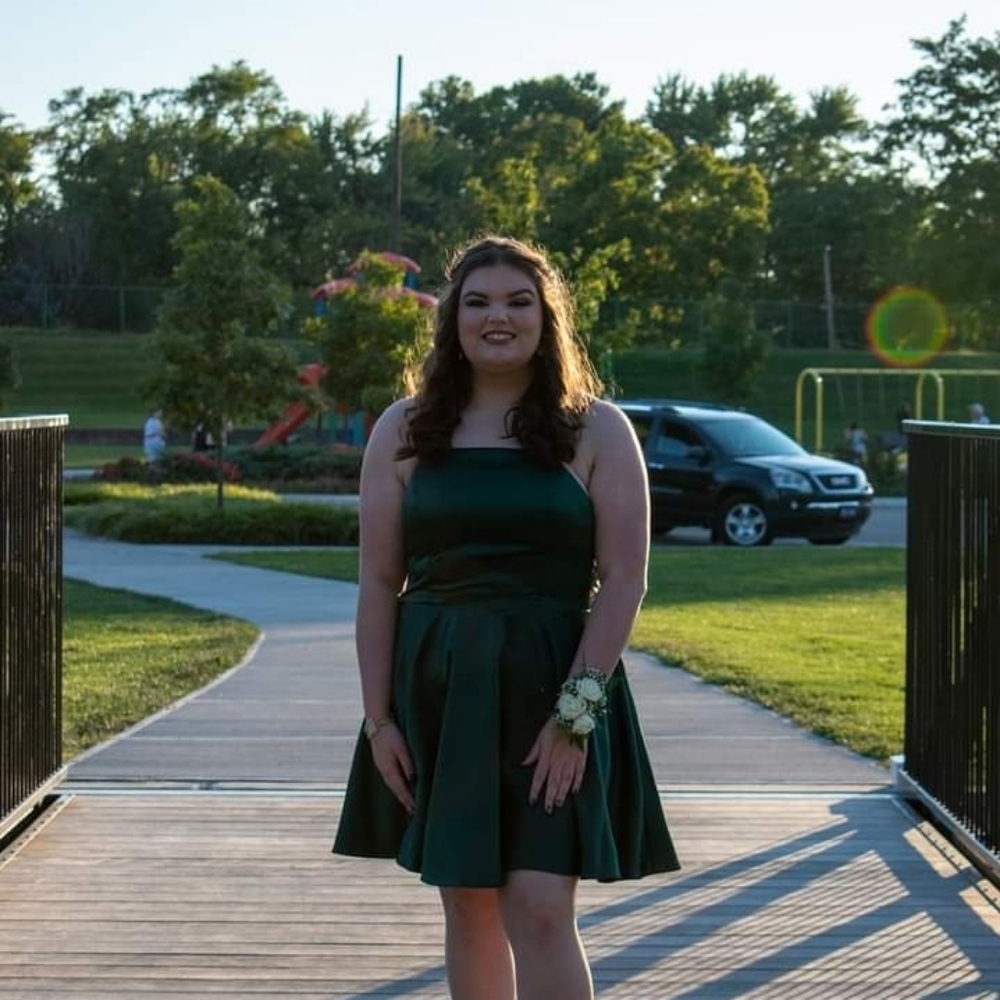 Emerald Green David's Bridal Dress